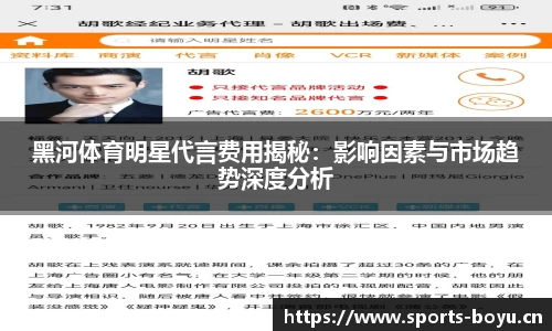 黑河体育明星代言费用揭秘：影响因素与市场趋势深度分析